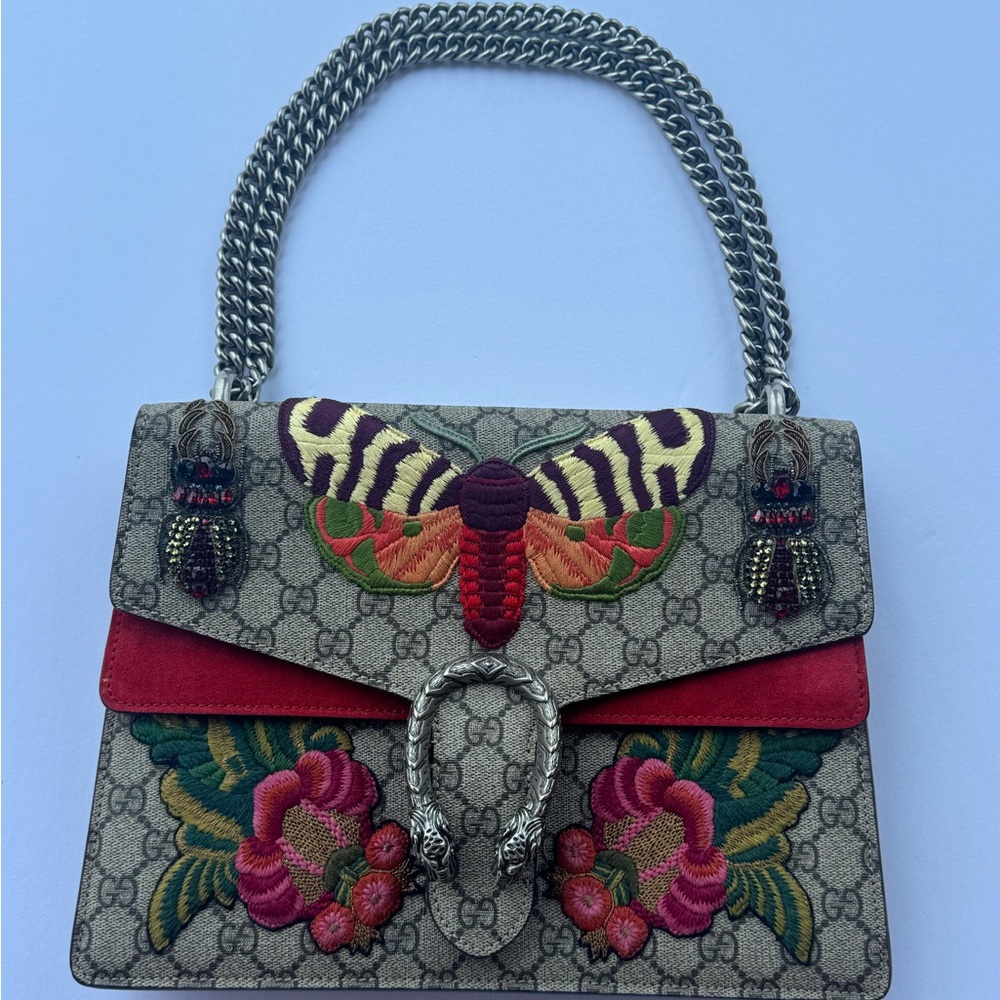 Gucci Multicolor Embroidered Shoulder Bag